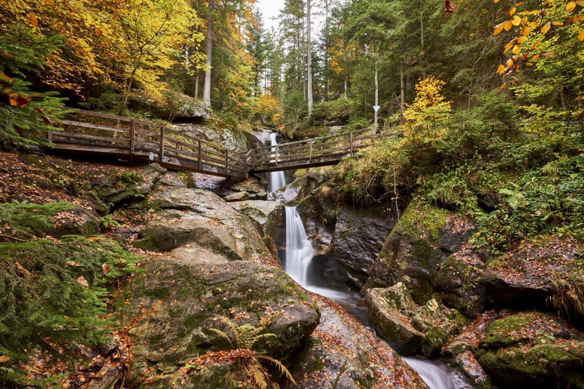 Die Rießlocher Wasserfälle im Bayerischen Wald