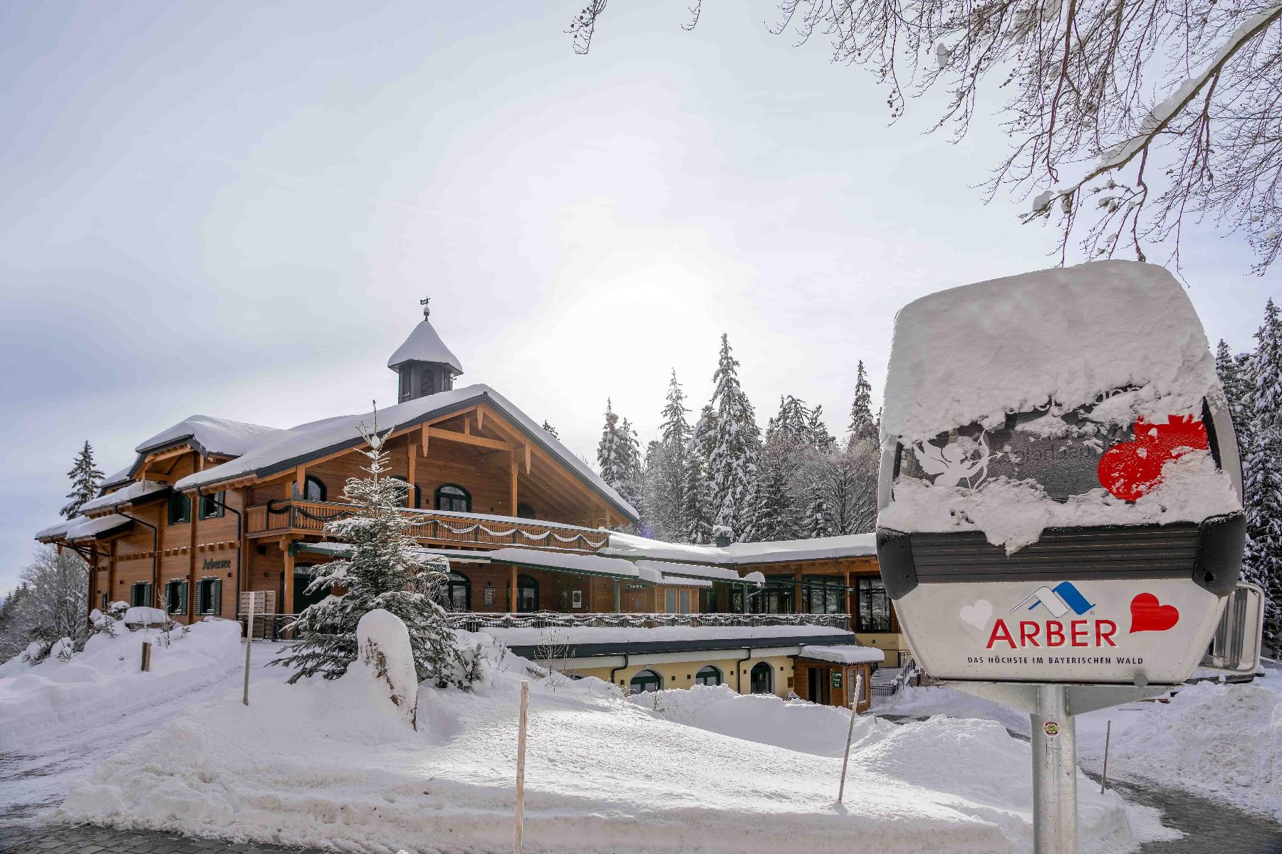 Winterlicher Gr. Arbersee im Winterurlaub Bayerischer Wald