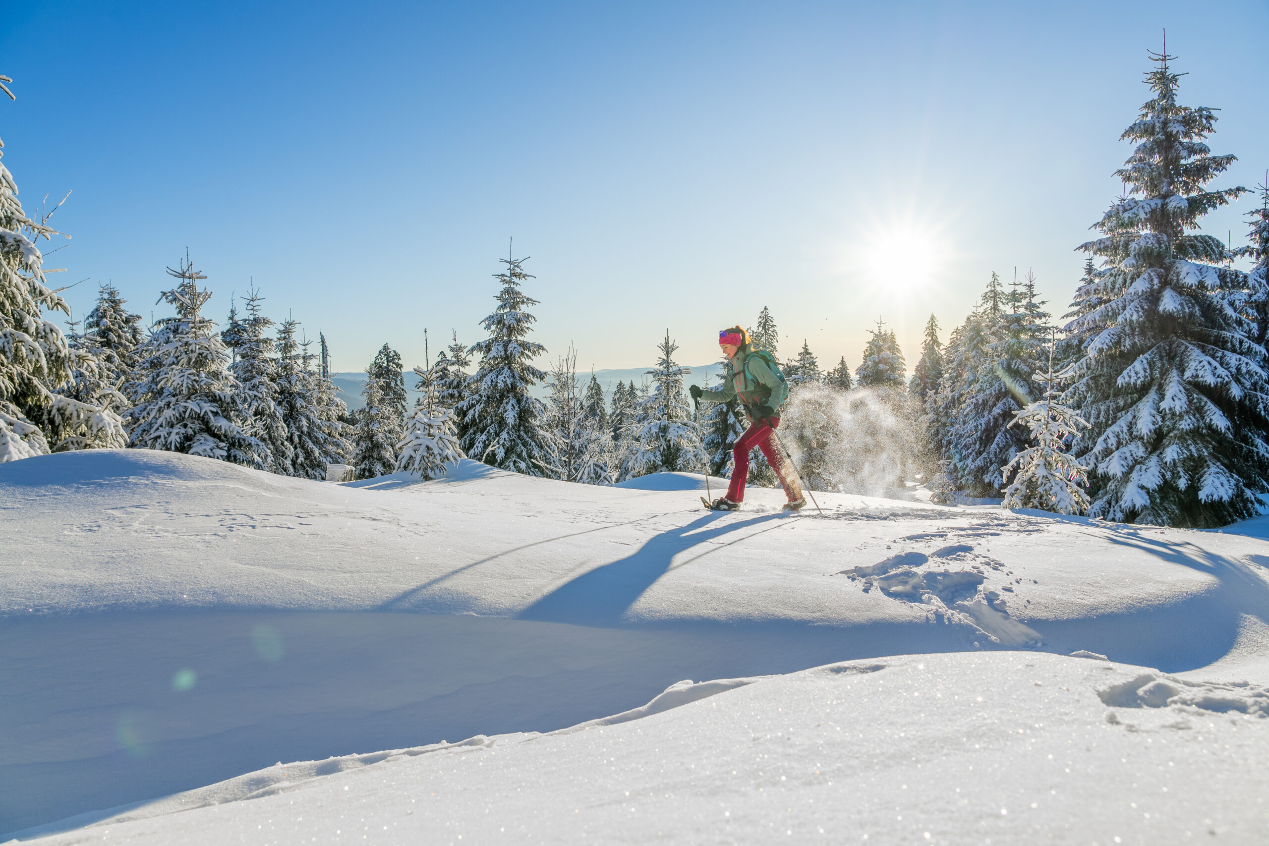 Winterurlaub mit Schneeschuhwandern im Bayerischer Wald 